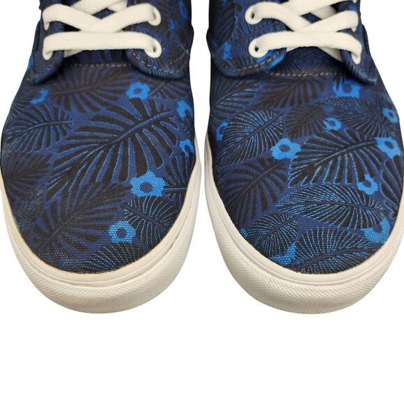 Vans Shoes Mens 12 Chima Ferguson Pro Blue Tropical Palm Floral Low Tops Skate - Picture 7 of 12